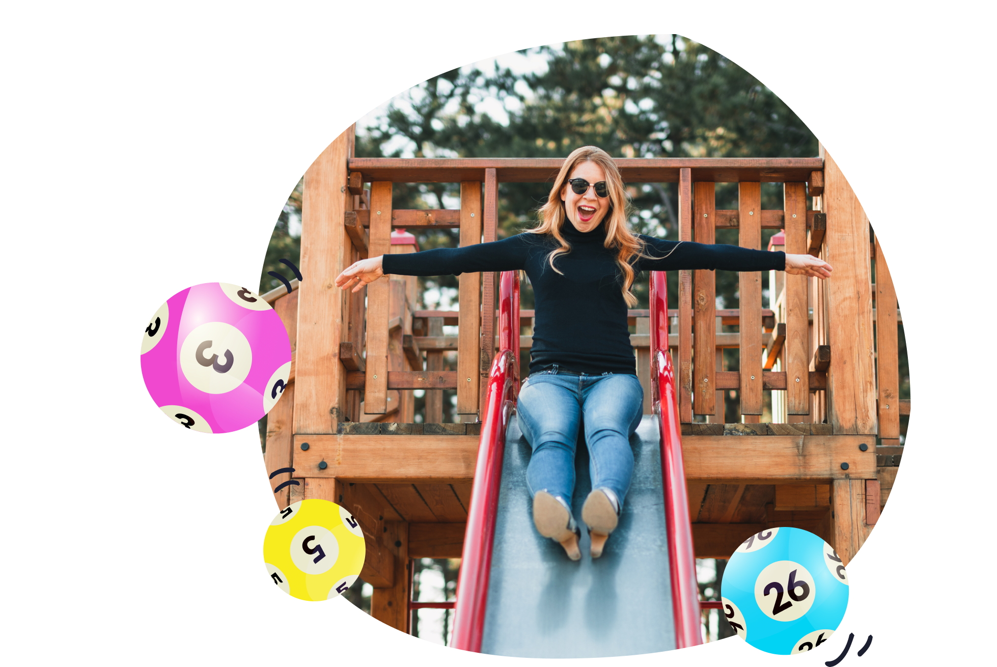 Playground with lottery balls